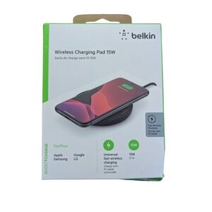 N8.N Belkin Boost Charge QI Certified 15W Wireless Charging Pad Charger